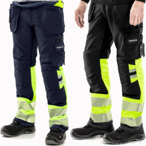 FRISTADS High Vis Carftsman Sztreccs Nadrág CL 1 2706 PLU, Matrózkék-Fekete