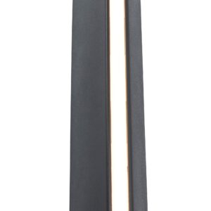 LUTEC LEO 14W Le/Fel/Előre Világító Kültéri Fali LED Lámpatest, 3000K-870Lumen-Sötétszürke-Matt Fekete-IP54