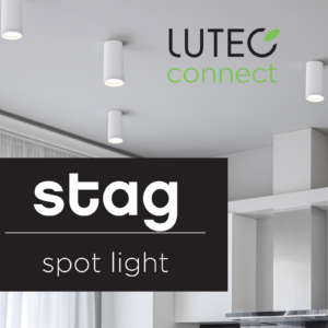LUTEC STAG 4,7W Beltéri Mennyezeti Spot Lámpatest , LED Izzó Mellékelve - LUTEC Connect Alkalmazás - Fekete és Fehér Lámpatest