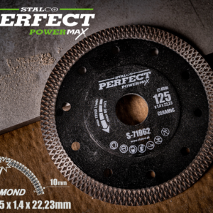 STALCO PERFECT POWERMAX 125mm-es Gyémánt Vágótárcsa Kerámiához Profiknak, Száraz Vágáshoz