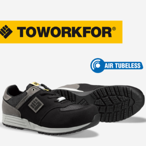 SAFETY RUNNERS URBAN Alacsonyszárú Prémium Munkavédelmi Lábbeli, S3 - SRC - ESD - Fekete/Szürke Szín - AIR Tubeless Talprendszer