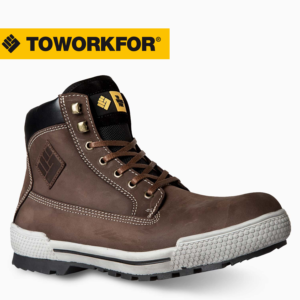 HERO BISON Prémium Magasszárú Munkavédelmi Lábbeli, S3-SRC-WRU-HRO-Q-FLEX Talpbetét-CARBONLIGHT Lábujjvédelem-Barna Színű NUBUK Bőr Felsőrész-NITRIL Gumitalp