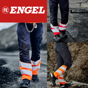ENGEL SAFETY Jól Láthatósági Szakiparos Derekas Nadrág,CORDURA® Térderősítés - Kétirányú Szteccs Alapanyag - Többféle Színben