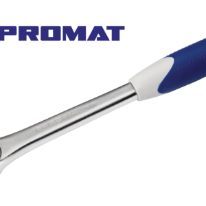 PROMAT 12,5mm(1/2")×270mm-es Racsnis Hajtókar, CrV - Krómozott Felület - Kétkomponensű Markolat