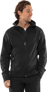 FRISTADS OUTDOOR COBALT POLARTEC® POWER STRETCH® Kapucnis Pulóver Férfiaknak, Fekete Szín