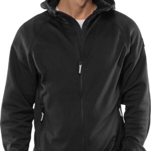 FRISTADS OUTDOOR COBALT POLARTEC® POWER STRETCH® Kapucnis Pulóver Férfiaknak, Fekete Szín