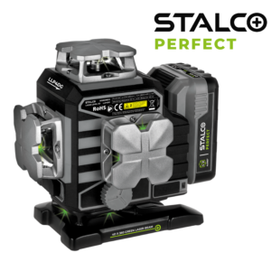STALCO PERFECT LLP4DG 4x360°-os Zöld Keresztlézer, LCD Kijelző - Forgató Motor - BLUETOOTH