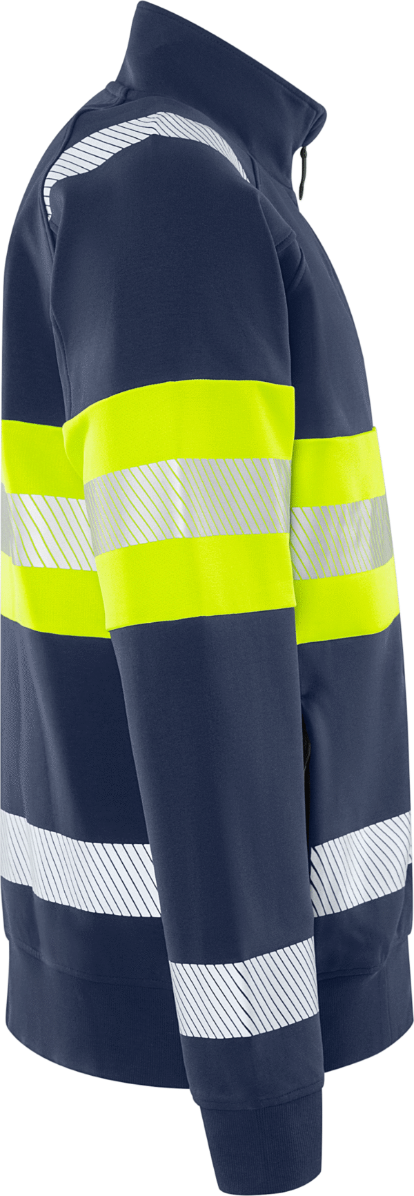 FRISTADS High Vis Cipzáras Pulóver CL 1 7531 GKC, Fekete és Matrózkék Szín - Image 9