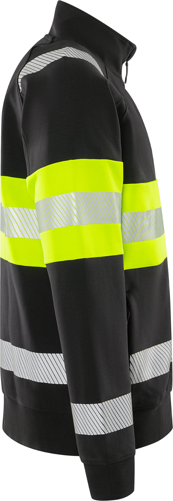 FRISTADS High Vis Cipzáras Pulóver CL 1 7531 GKC, Fekete és Matrózkék Szín - Image 5