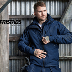 FRISTADS Szakiparos Sztreccs Téli Dzseki 4883 GLS, Fekete És Sötét Matrózkék Szín