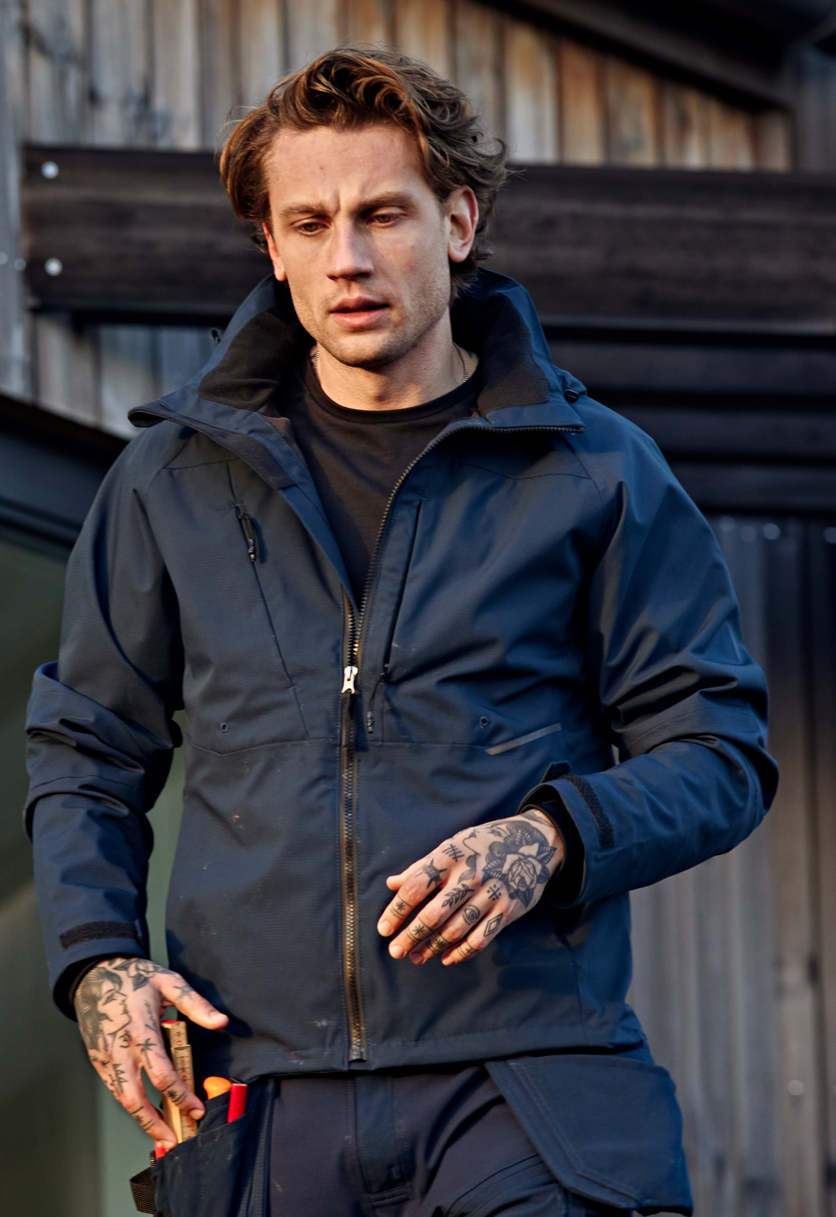 FRISTADS Szakiparos Sztreccs Téli Dzseki 4883 GLS, Fekete És Sötét Matrózkék Szín - Image 15