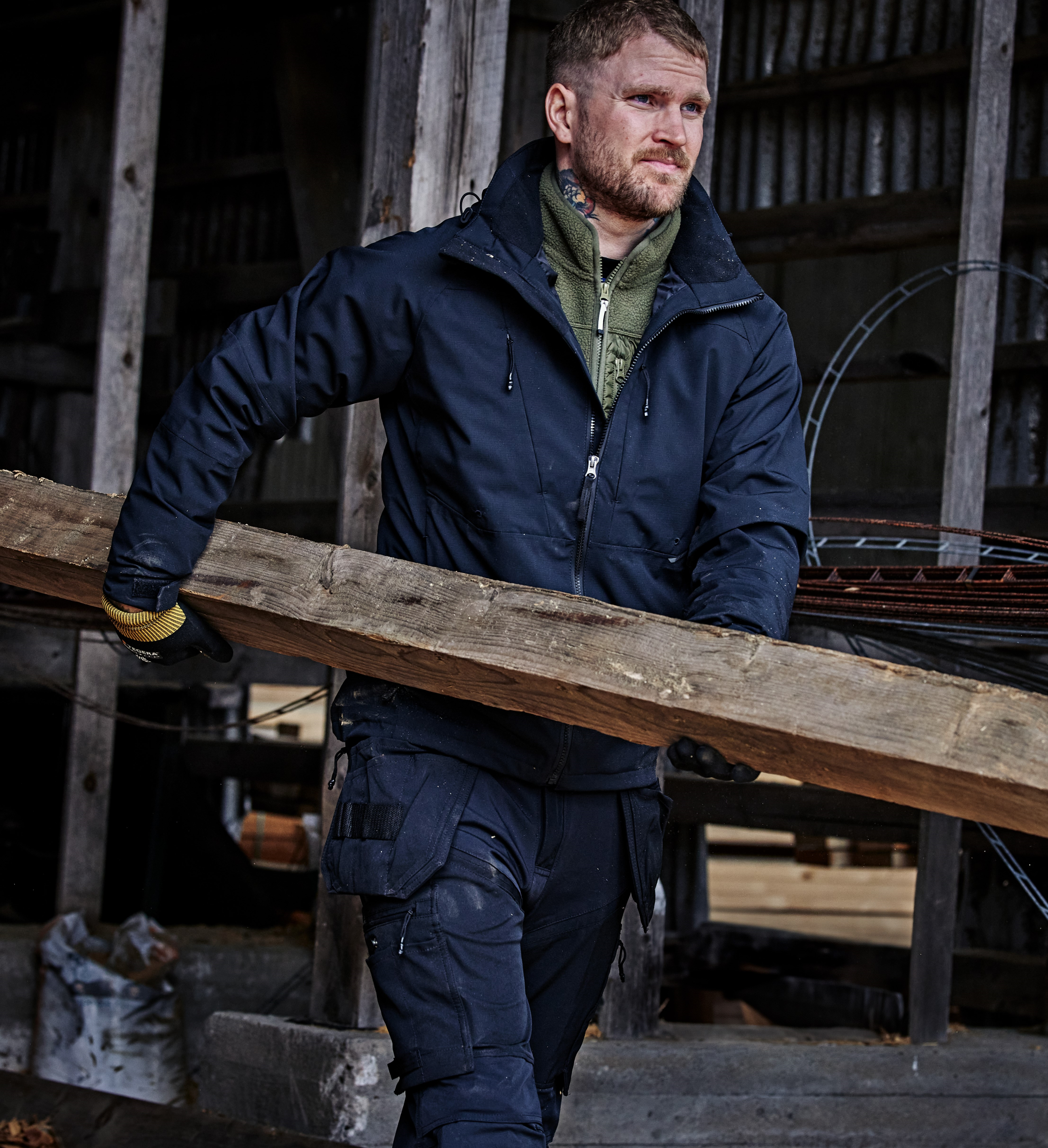 FRISTADS Sztreccs Héjdzseki 4881 GLS, Vízálló/Szélálló/Lélegző - 4 irányú RIPSTOP Sztreccs Anyag - Fekete és Sötét Matrózkék Színek - Image 17