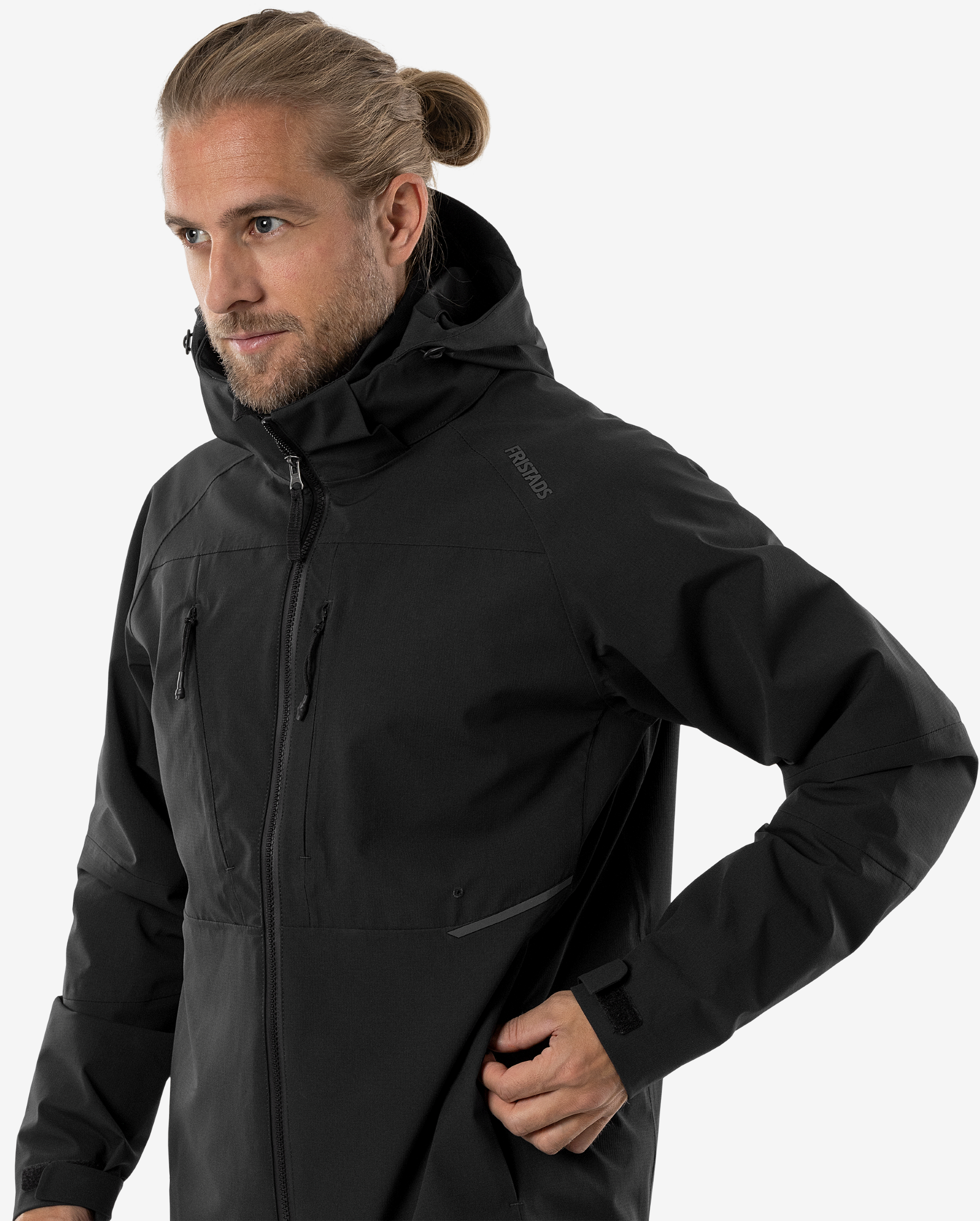 FRISTADS Sztreccs Héjdzseki 4881 GLS, Vízálló/Szélálló/Lélegző - 4 irányú RIPSTOP Sztreccs Anyag - Fekete és Sötét Matrózkék Színek - Image 15