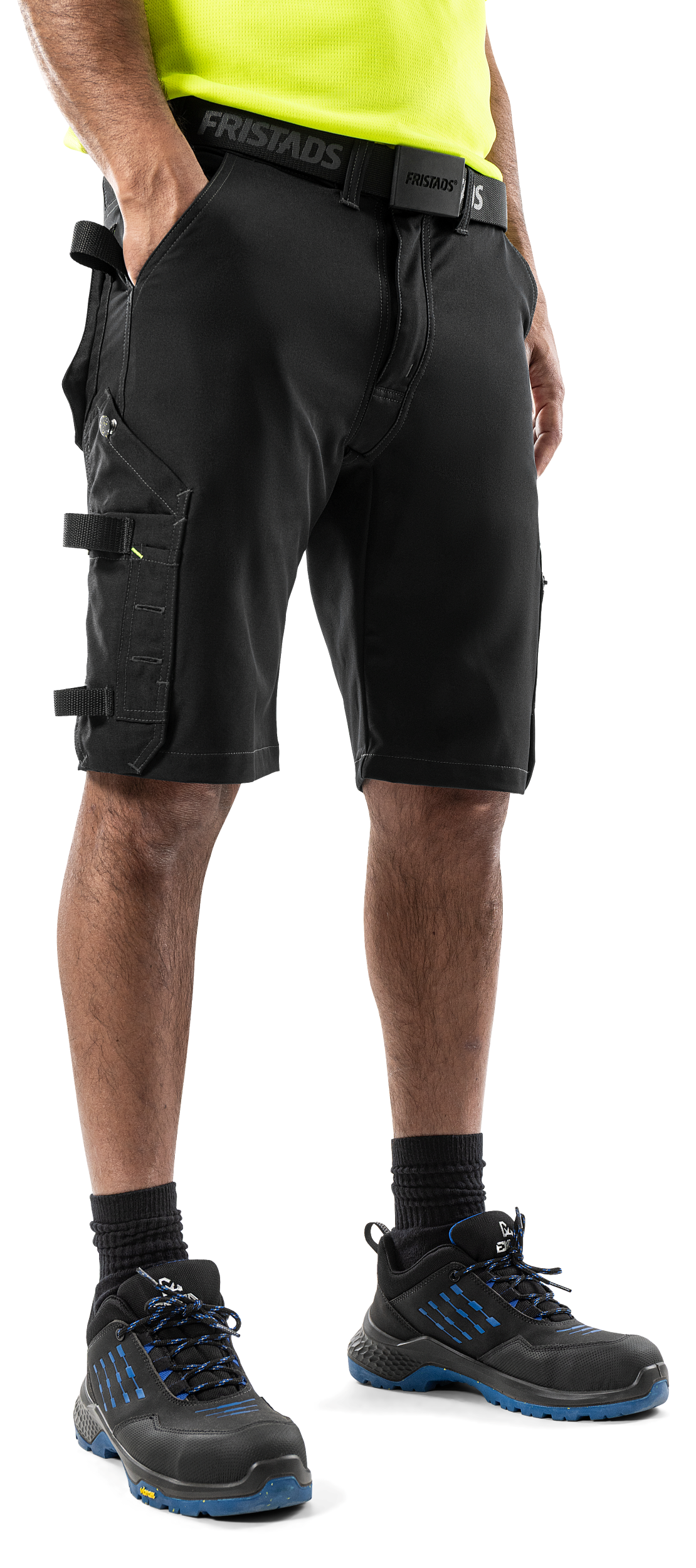 FRISTADS Flex Craftsman Szakiparos Sztreccs Rövidnadrág 2803 GHST, Fekete Szín - Lengőzsebbel Kiegészíthető! - Image 7