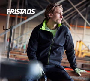 FRISTADS Cipzáras Pulóver 7552 GSM, Fekete és Sötét Matrózkék Színek