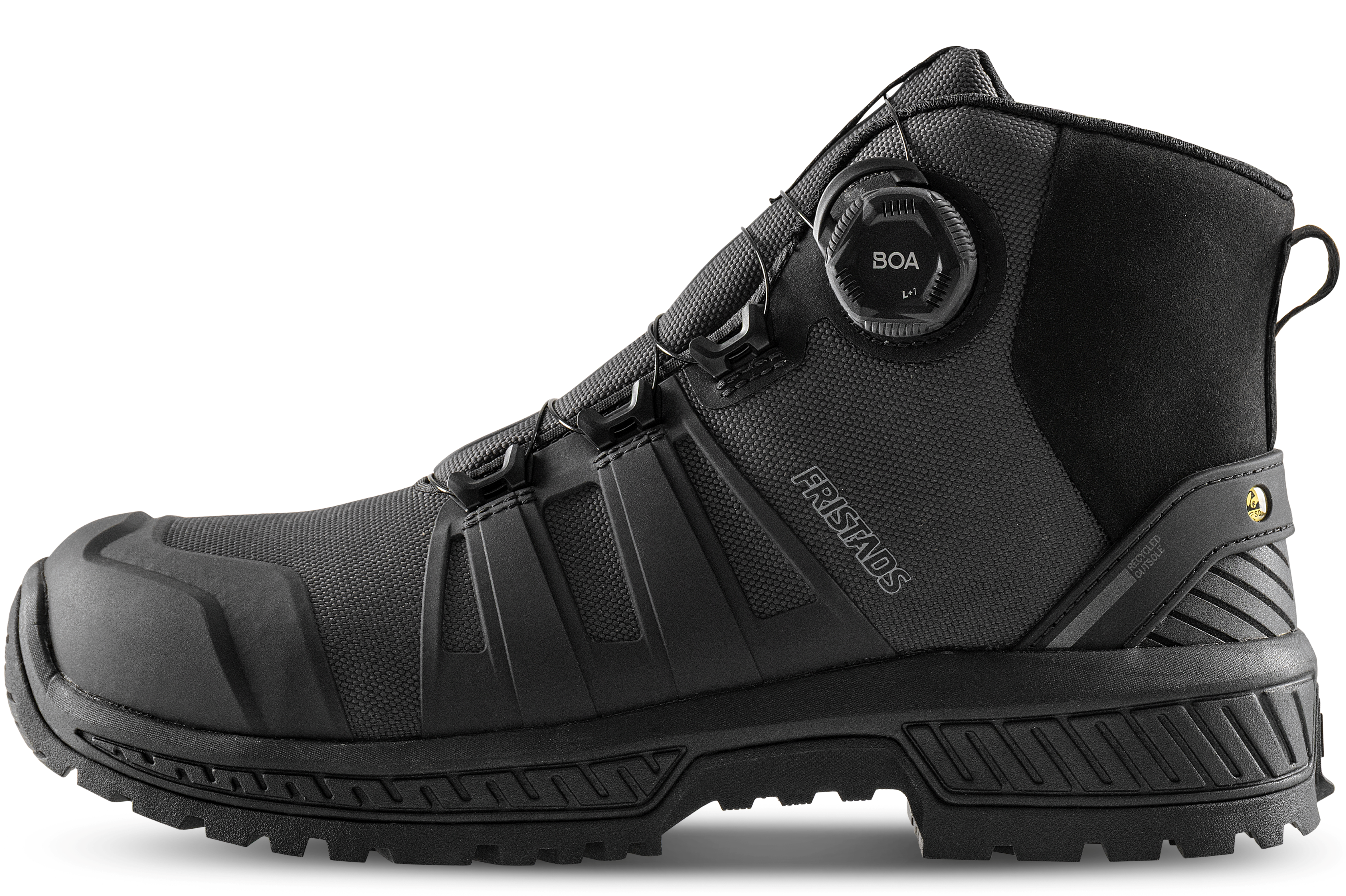 FRISTADS ComfortStep Magas Szárú Védőlábbeli, S3S – CORDURA® – BOA® Fit Fűzőrendszer - Antracit Szürke Szín – 36-48 Méret - Image 2
