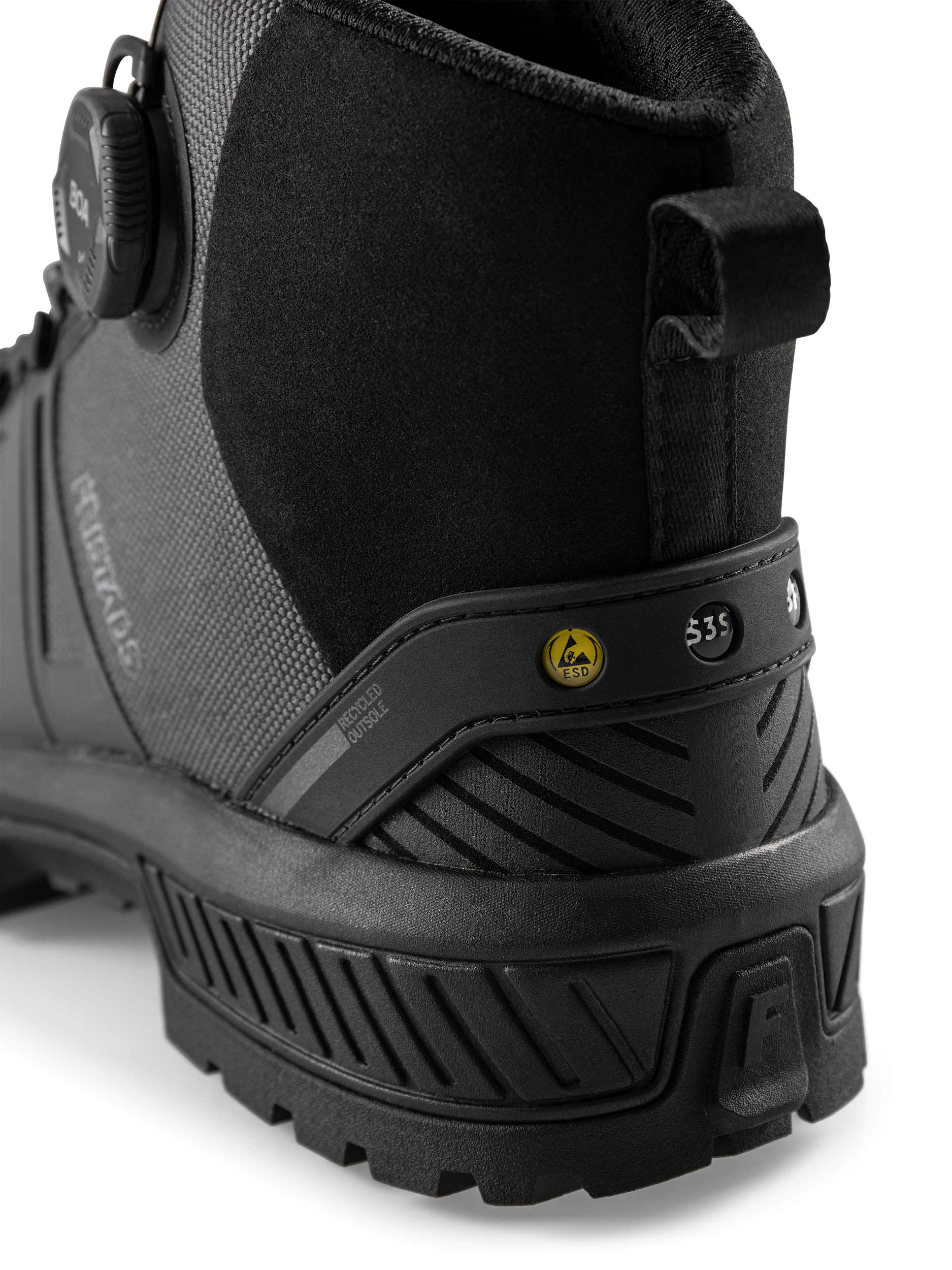 FRISTADS ComfortStep Magas Szárú Védőlábbeli, S3S – CORDURA® – BOA® Fit Fűzőrendszer - Antracit Szürke Szín – 36-48 Méret - Image 7