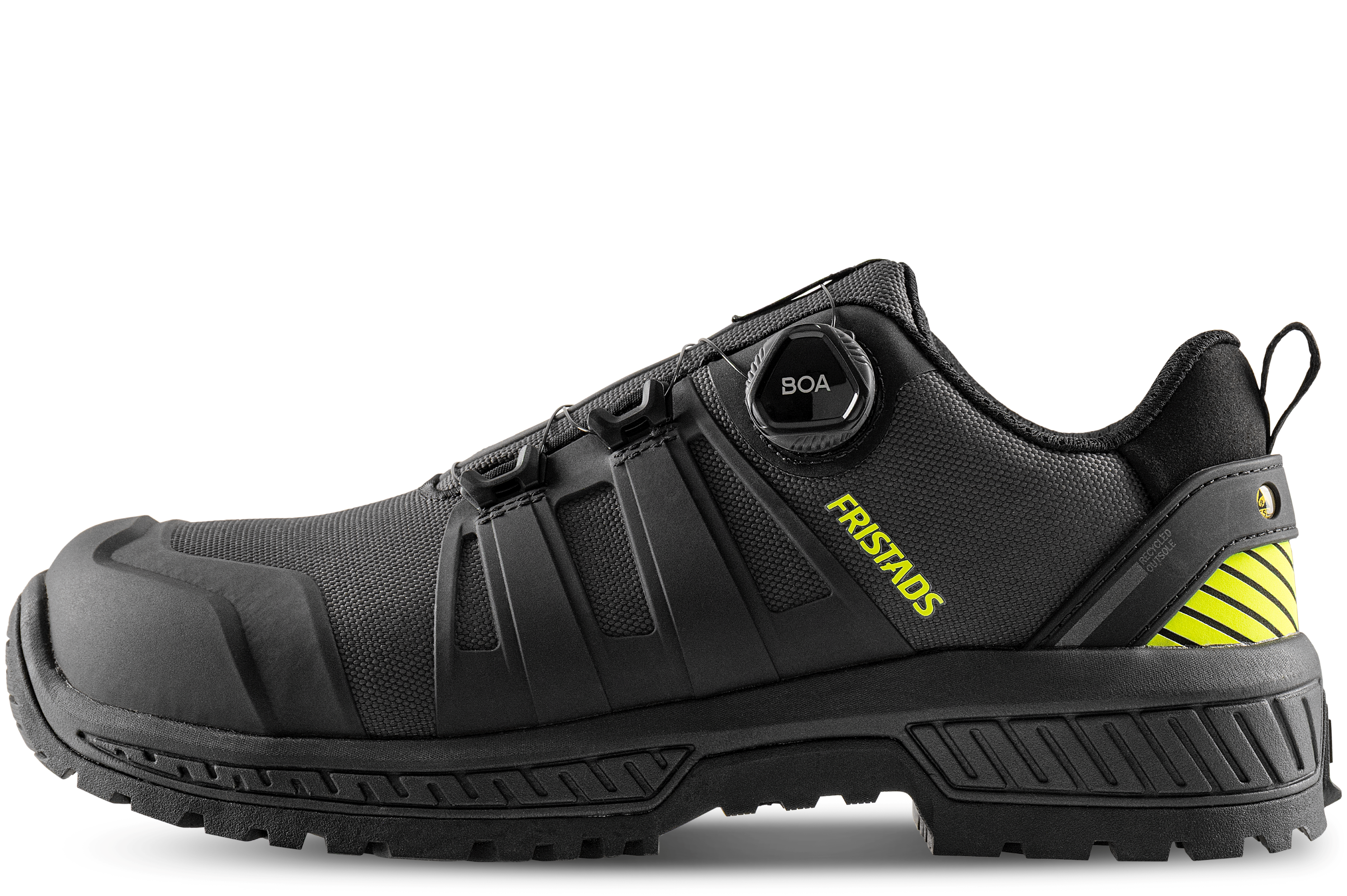 FRISTADS ComfortStep Alacsony Szárú Védőlábbeli, S3S – CORDURA® – BOA® Fit Fűzőrendszer- Antracit Szürke/Neonsárga Szín – 36-48 Méret - Image 2