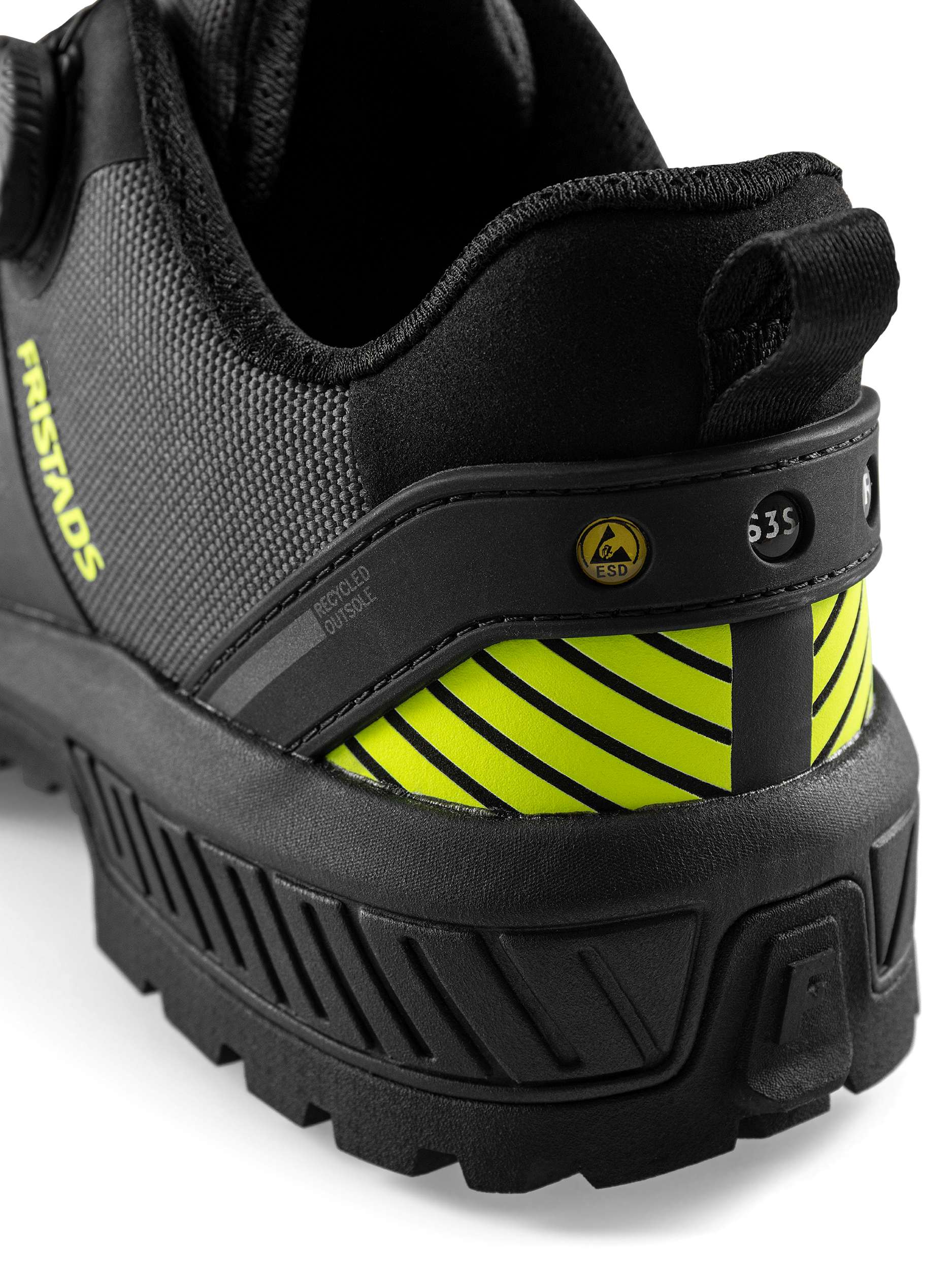 FRISTADS ComfortStep Alacsony Szárú Védőlábbeli, S3S – CORDURA® – BOA® Fit Fűzőrendszer- Antracit Szürke/Neonsárga Szín – 36-48 Méret - Image 5