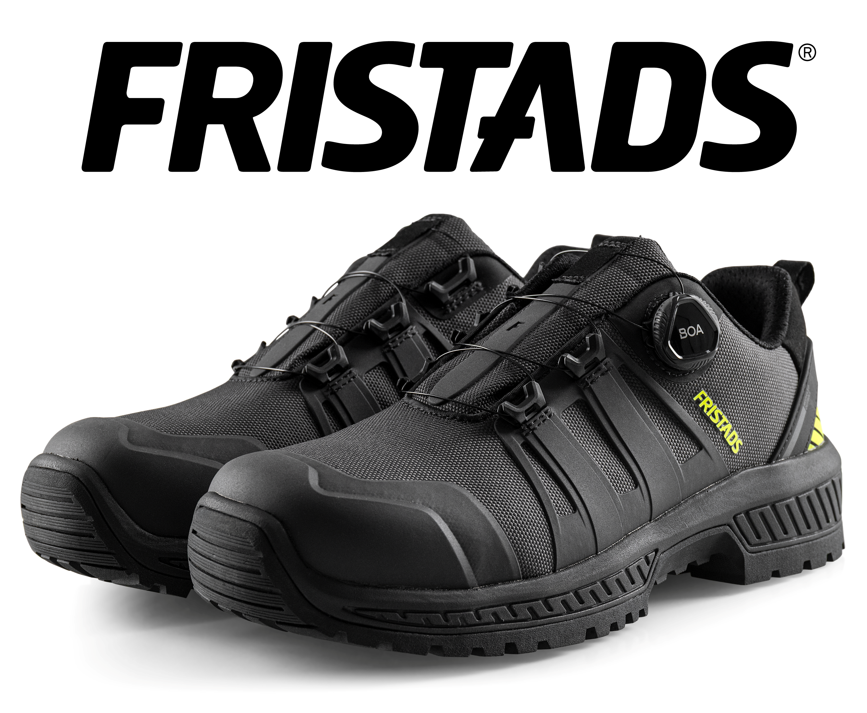 FRISTADS ComfortStep Alacsony Szárú Védőlábbeli, S3S – CORDURA® – BOA® Fit Fűzőrendszer- Antracit Szürke/Neonsárga Szín – 36-48 Méret